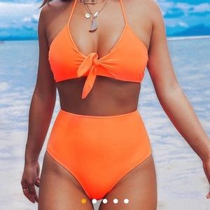 Neon Orange Cupshe Bikini